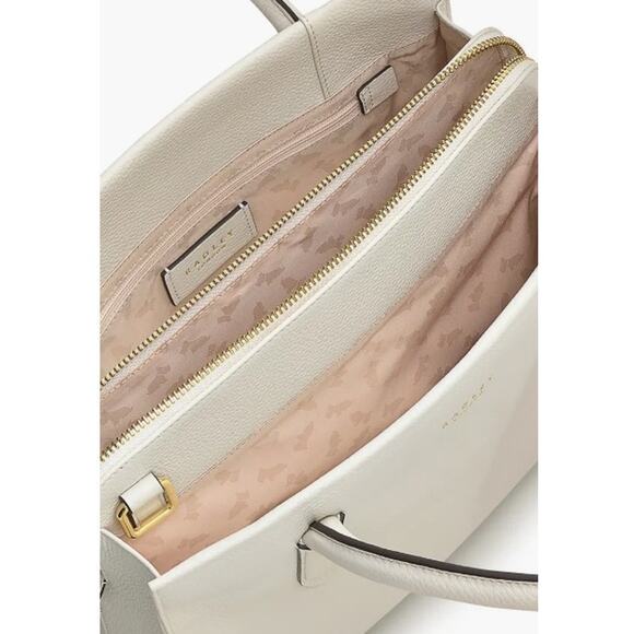 RADLEY London Arlington Court Medium Leather Satchel Handbag  Radley London Arlington Court Satchel Chalk